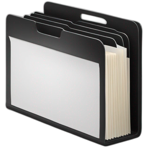 black expanding file organiser  emoji