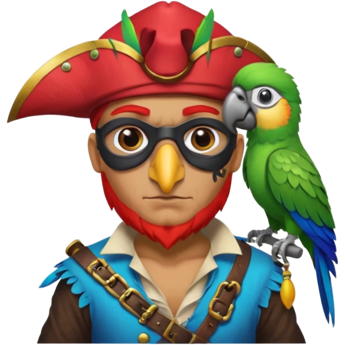 pirate and parrot emoji