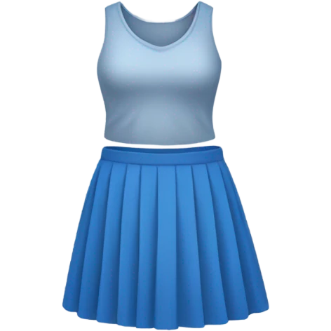 blue skirt emoji
