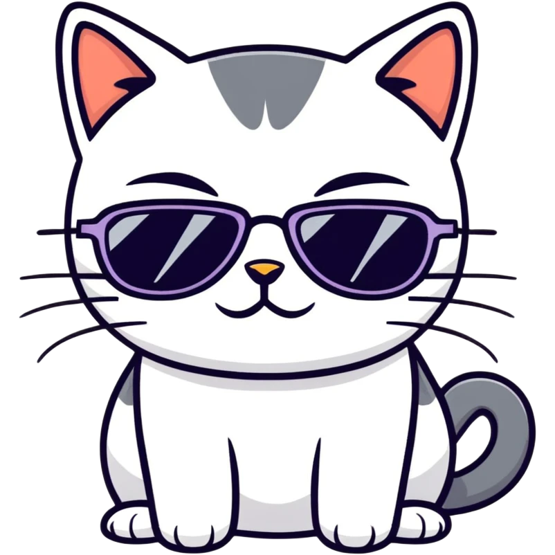 Cat with sunglasses emoji