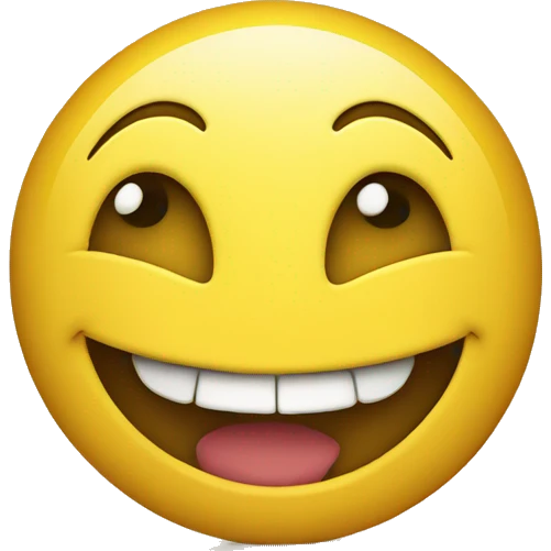 Big smile yellow face  emoji