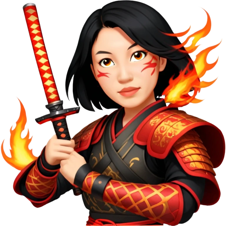 Fire-Wielding Samurai emoji