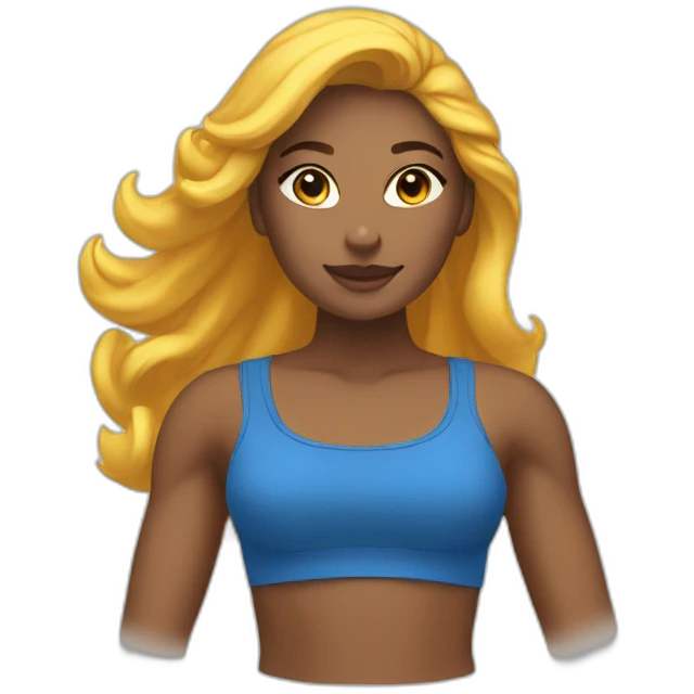 No coloré crop top body emoji