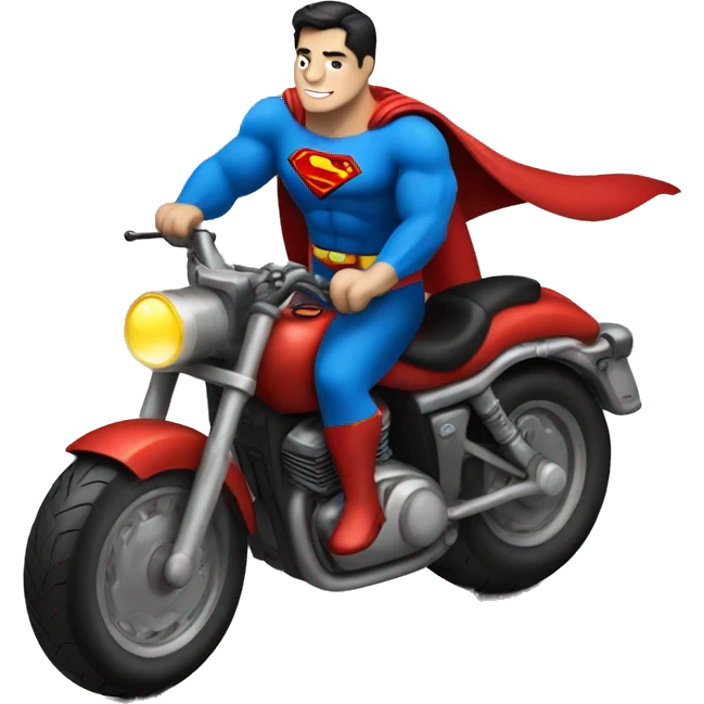 superman on a motorcycle  emoji