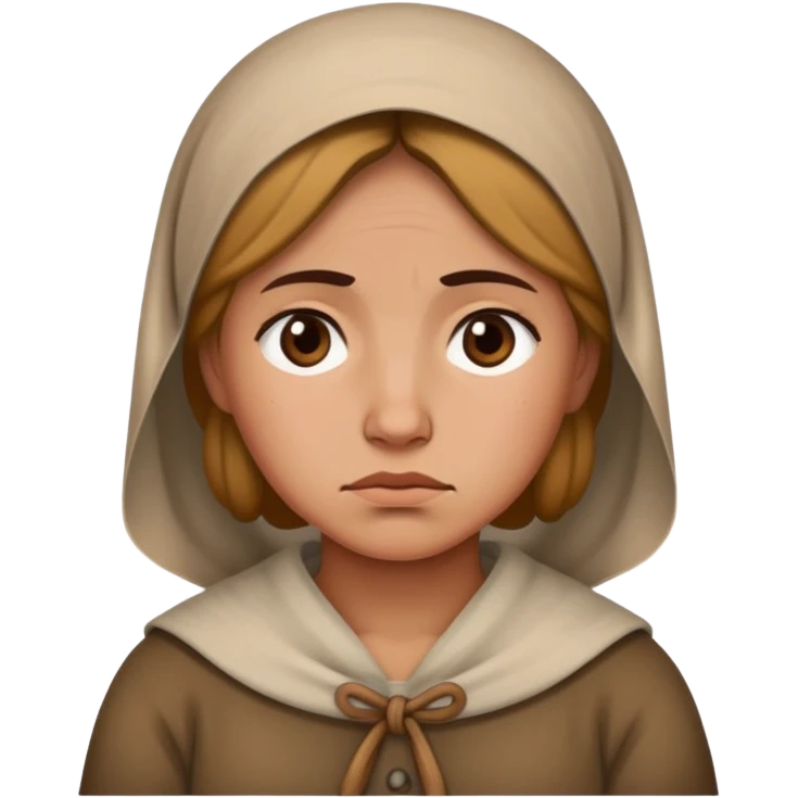 Peasant woman sad emoji