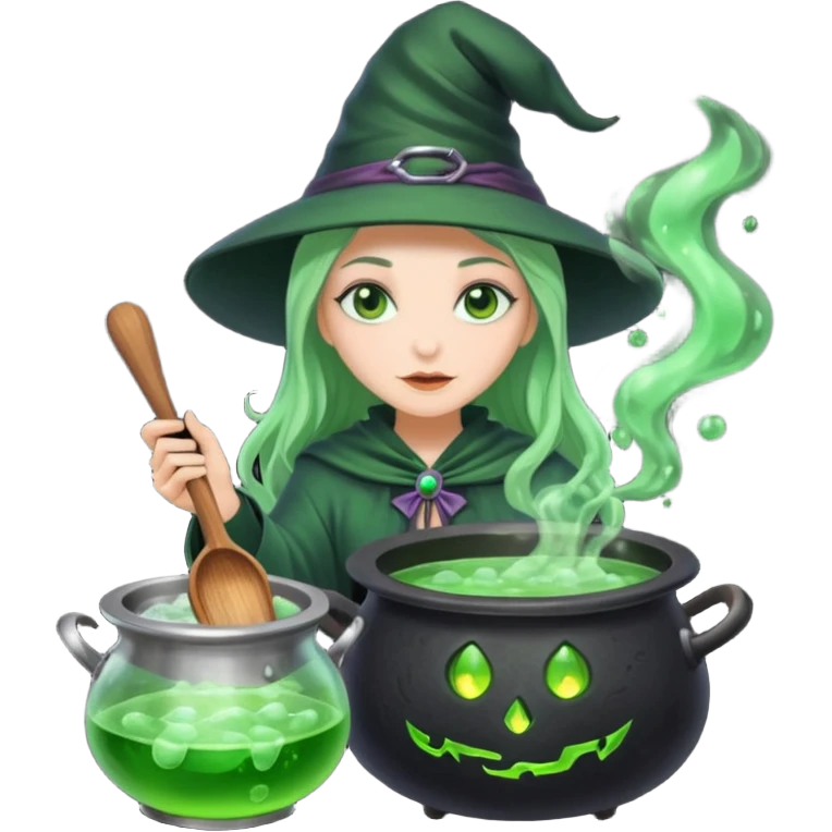 green witch cooking potion emoji