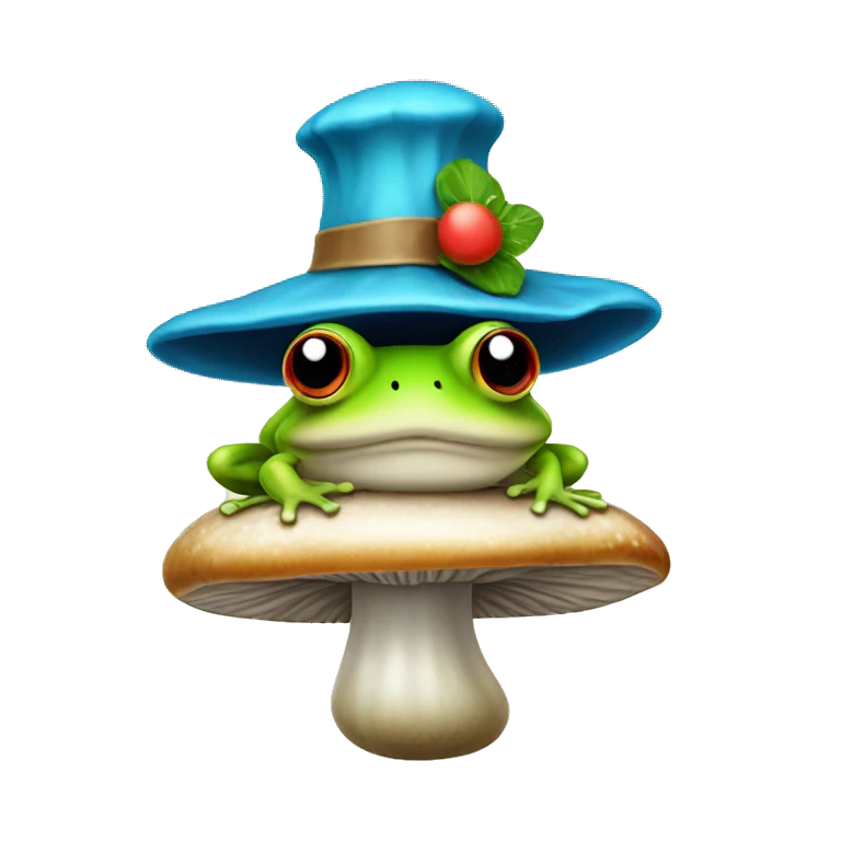 Mushroom Frog With Hat emoji