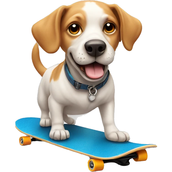 A dog on a skateboard emoji