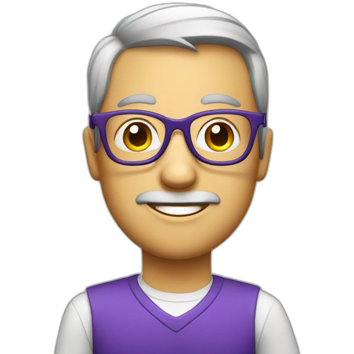 nerd emoji with purple eyeglasses emoji