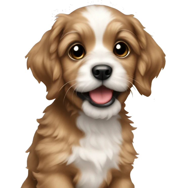Cute puppy havapoo emoji