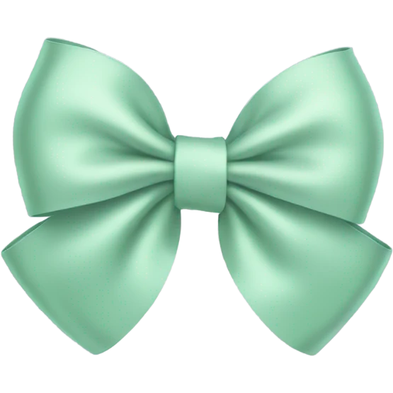 Pastel green bow emoji