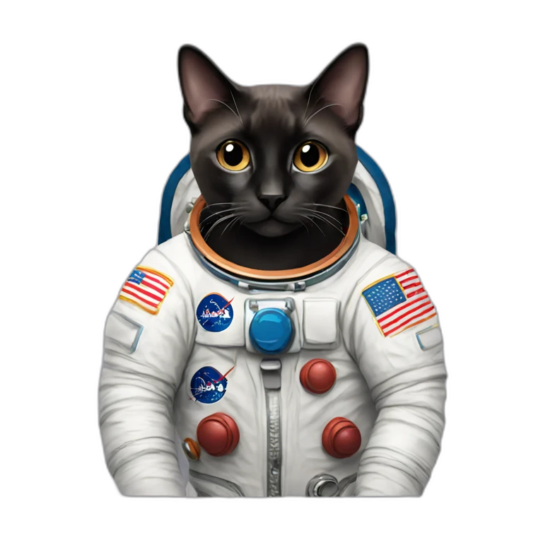 astronaut dark siamese cat emoji