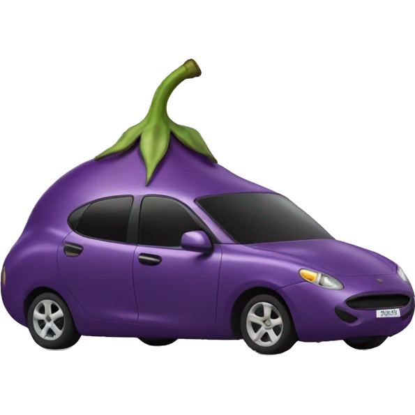 Eggplant car emoji