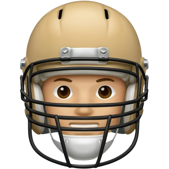 College football player helmet in light tan color  emoji