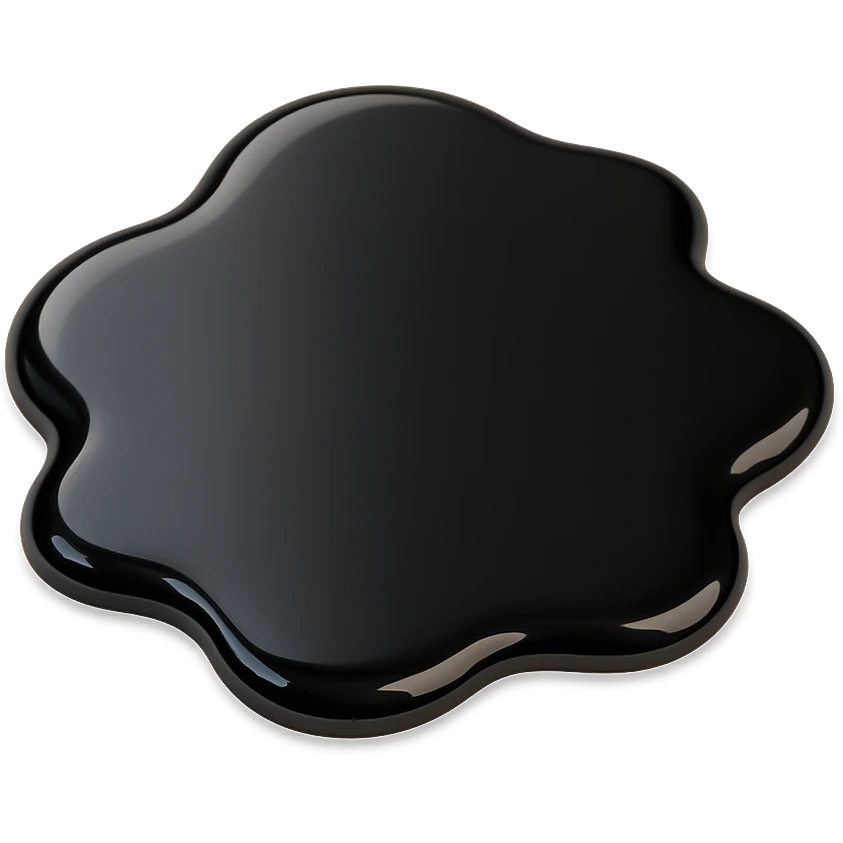 shiny and reflective liquid bitumen emoji