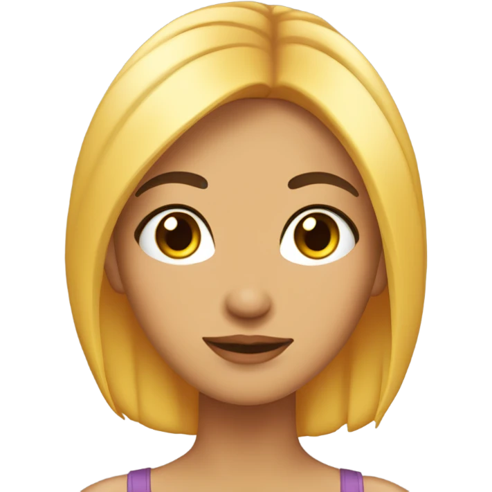 chica de cabello lacio con piel media clara  emoji