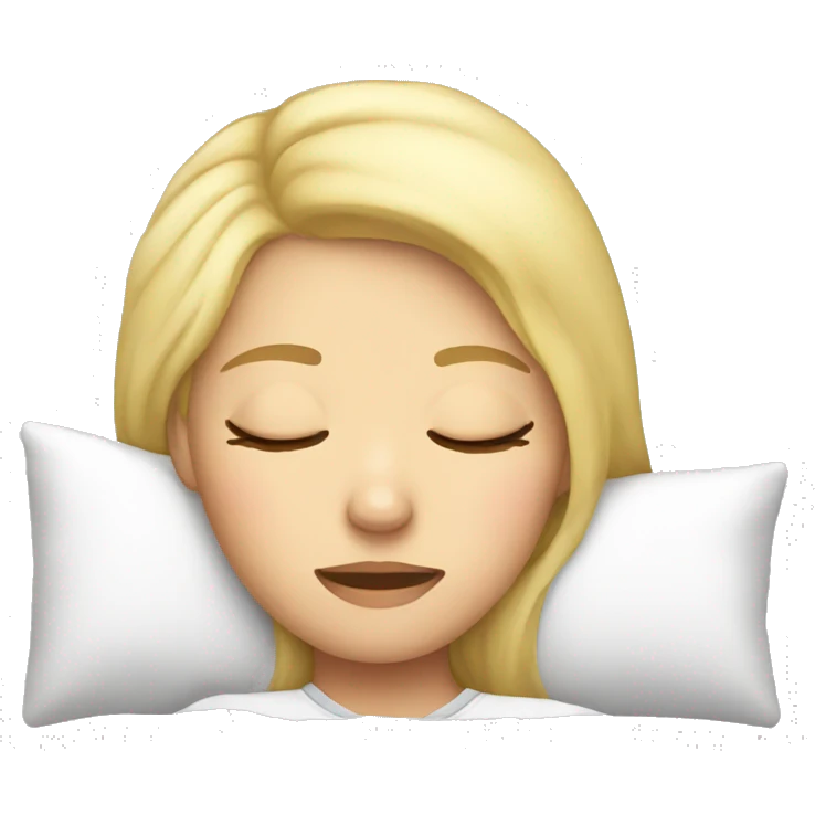 Blonde girl sleeping emoji