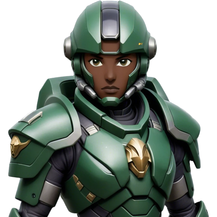 Cinematic Realistic StarCraft Terran Marine Portrait, head tilted epicly and inquisitively, showcasing a commanding presence and battle-hardened spirit. His steely gaze, set against intricately engineered tactical armor in dark green and grey, is rendered with lifelike clarity and dramatic lighting, high shine, epic and awe-inspiring, embodying the futuristic valor of a Terran warrior. emoji
