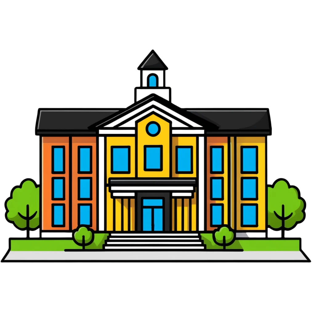 school building emoji