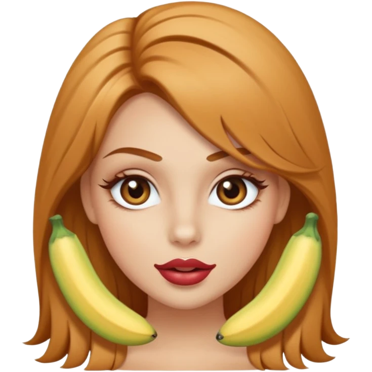 una chica con pose divertida de 18 años con los labios con pintalabios nude y los ojos maquillados, de piel blanca con el pelo liso, largo y rubio, ojos marrones GUAPA emoji