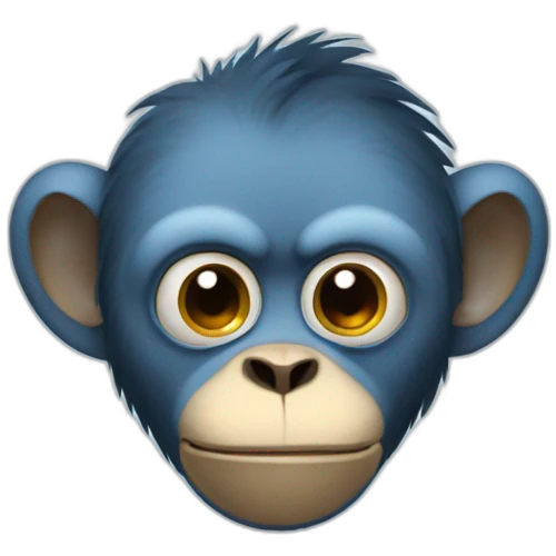 hungover blue monkey emoji