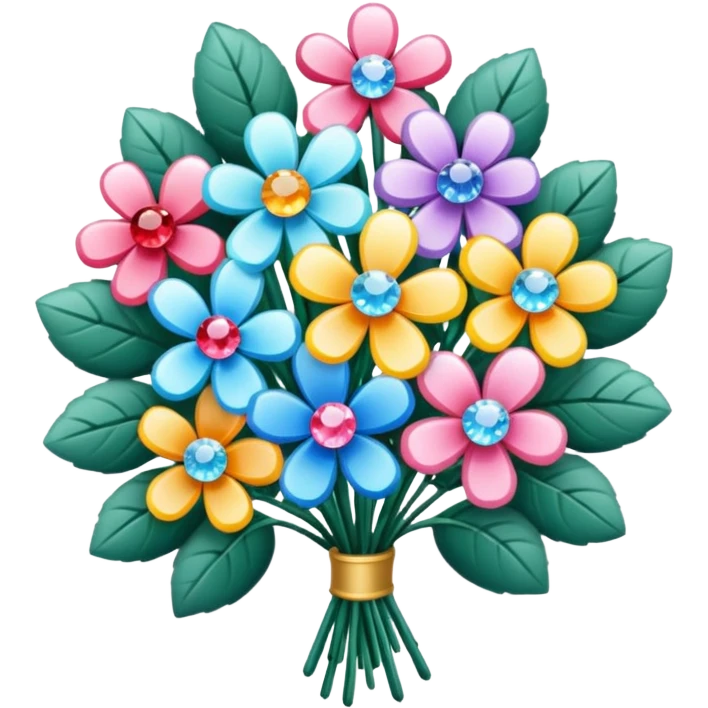 Crystal flower bouquet  emoji
