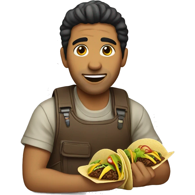 hispanic eating tacos emoji