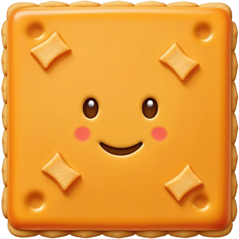 Orange cheez-it cracker emoji