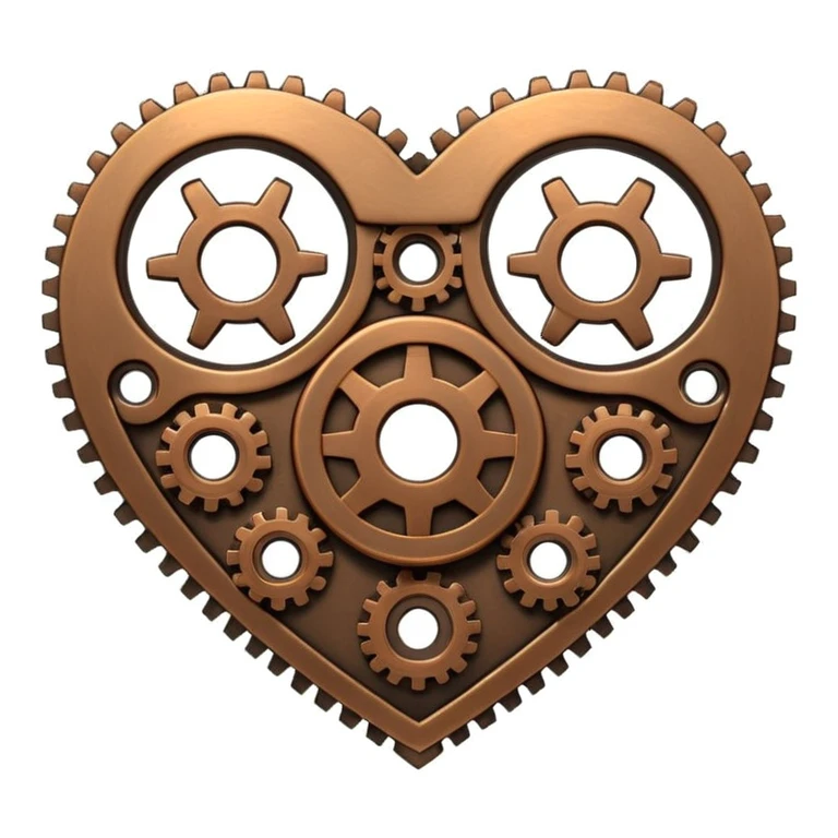 steampunk themed heart emoji