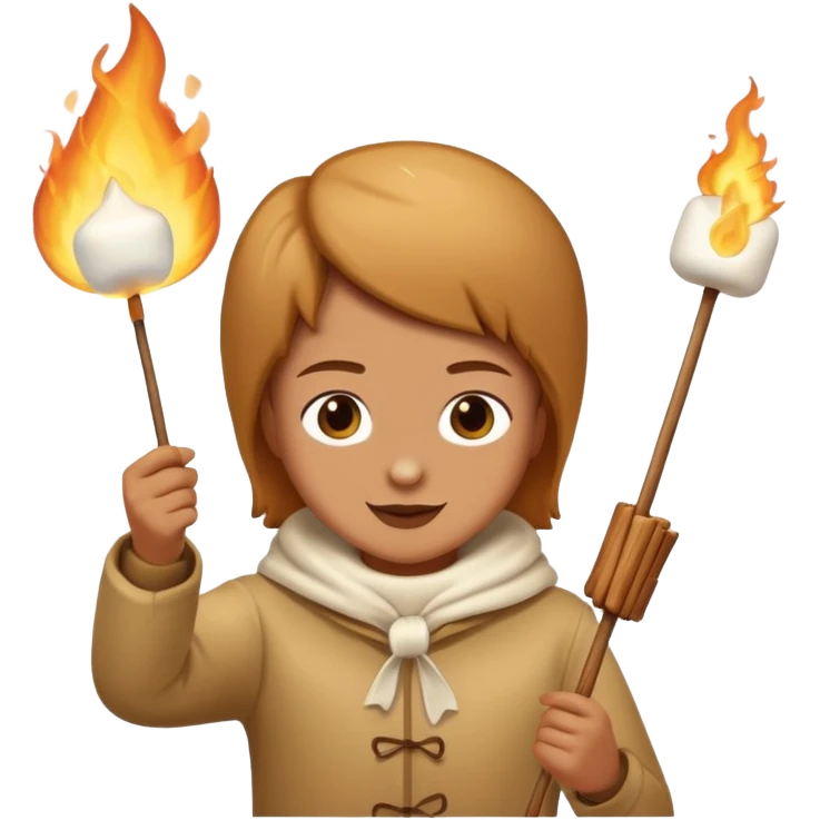 Toasting marshmallows emoji