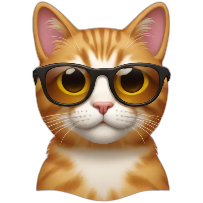 Cat with sunglasses emoji