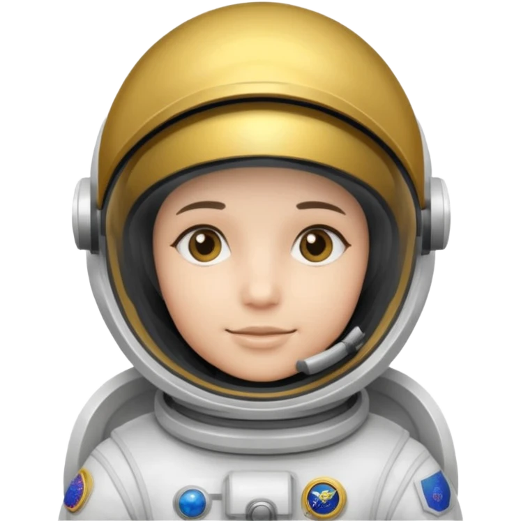 Astronaut in white EVA suit with gold visor helmet emoji