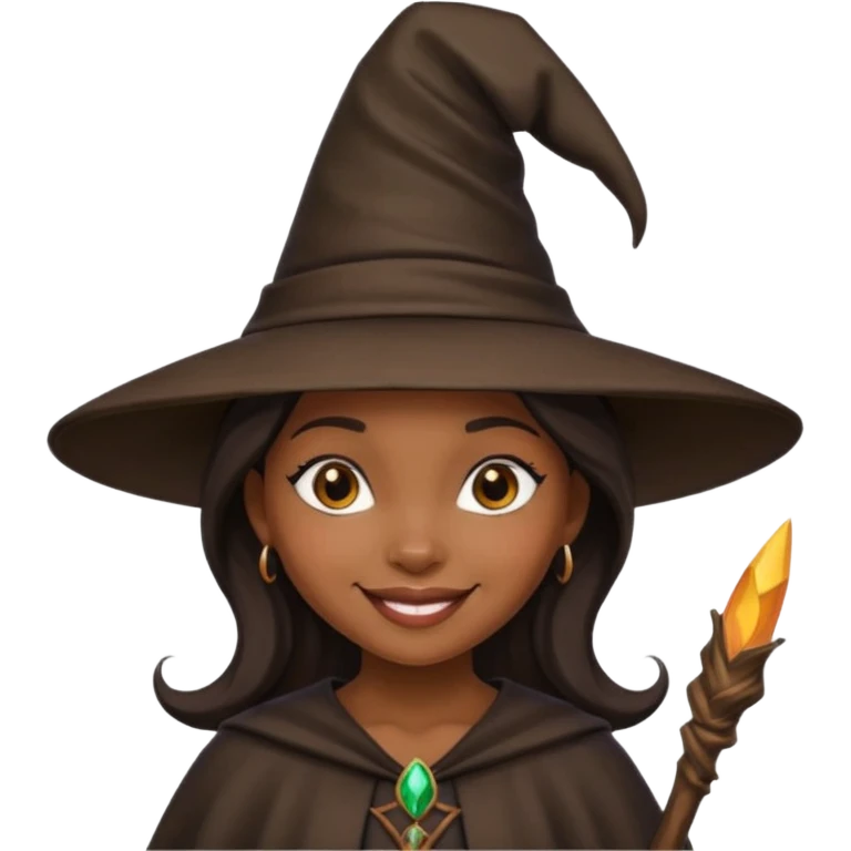 african american witch girl emoji