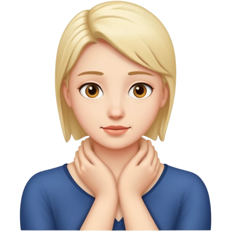 person with hands around neck emoji