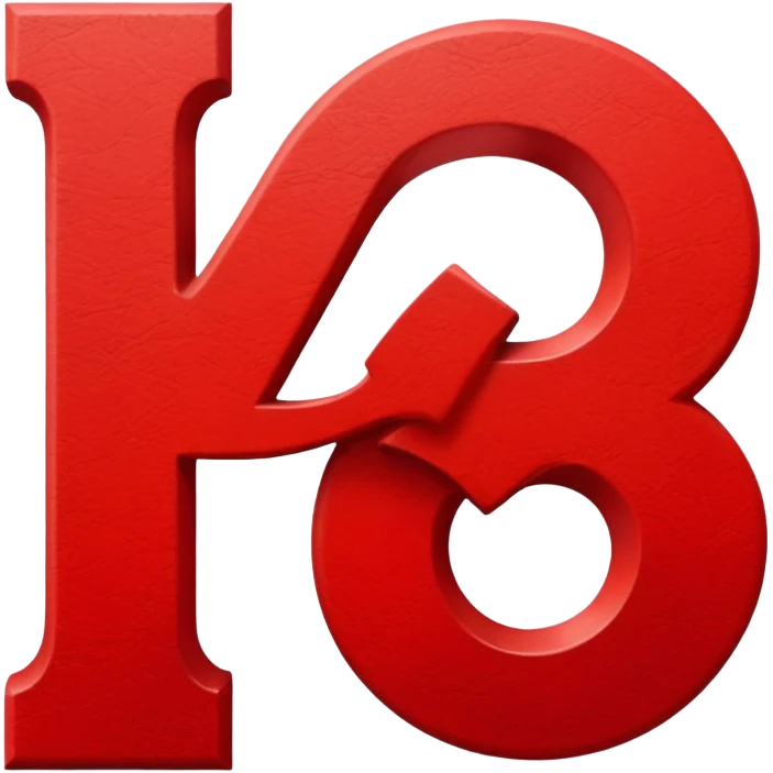 La letra L con fondo rojo cuadro  emoji