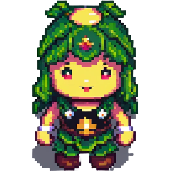 mela.alm character in pixel art style emoji