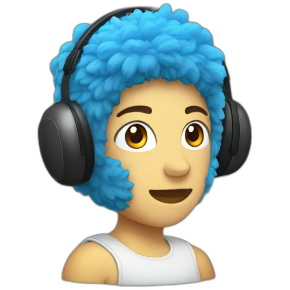 blu- earmuffs emoji