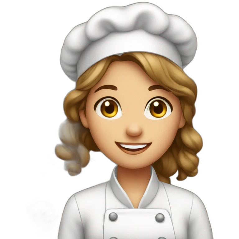 Baker Girl saying thank you  emoji