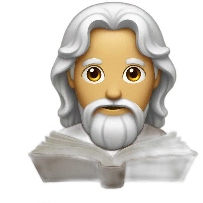 Bible with face emoji