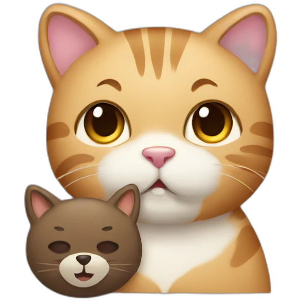Cat with bear  emoji