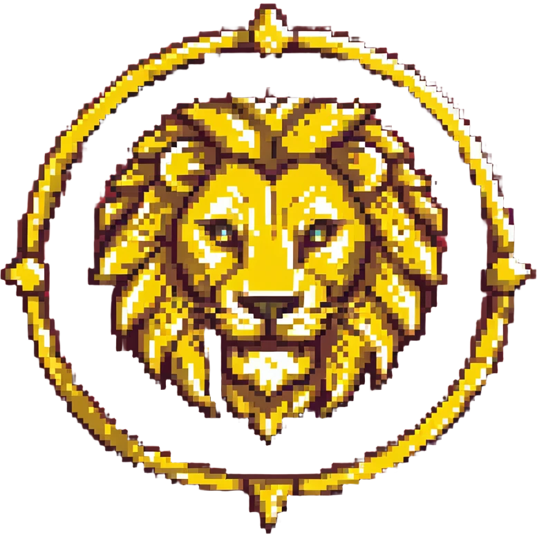 Golden lion sigil with red background, House Augustus emoji