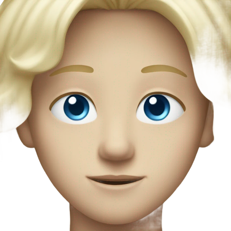 Blonde boy with blue eyes  emoji