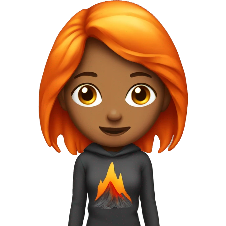 Volcano jumper girl emoji