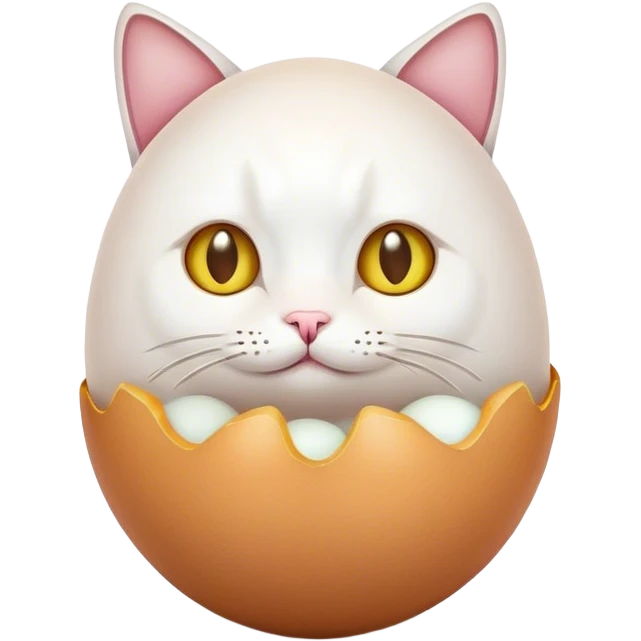 cat that is egg emoji