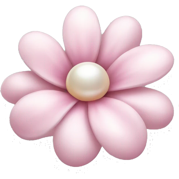 Pearl light pink flower emoji
