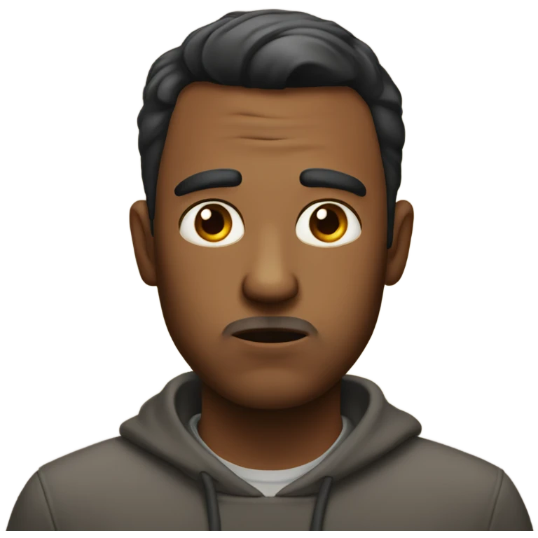 Guy who looks like myself looking bewildered and suspicious emoji