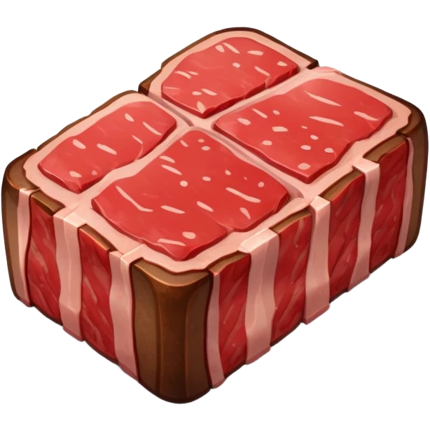 Minecraft steak emoji