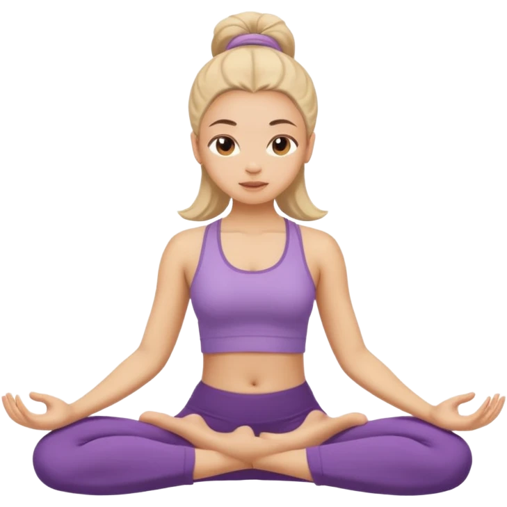 girl doing yoga emoji