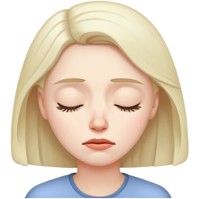 white woman tired sleepy emoji
