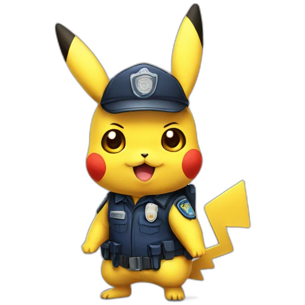 pikachu in police suit emoji